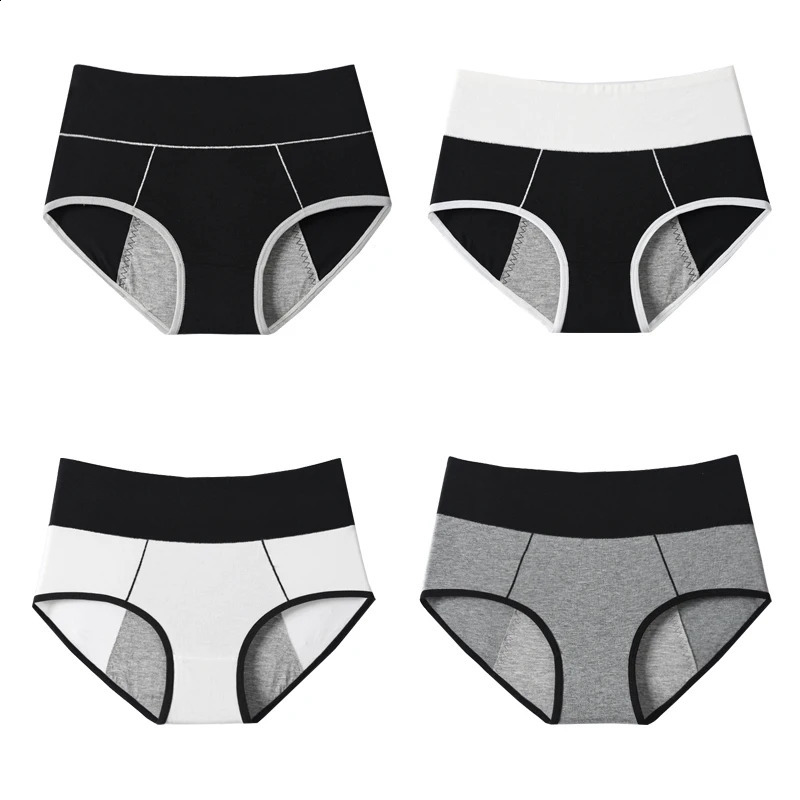 High Waist Womens Panties Leak Proof Menstrual Pants Widen Period Physiological Underwear Plus Size M4XL Cotton Female Briefs 250526