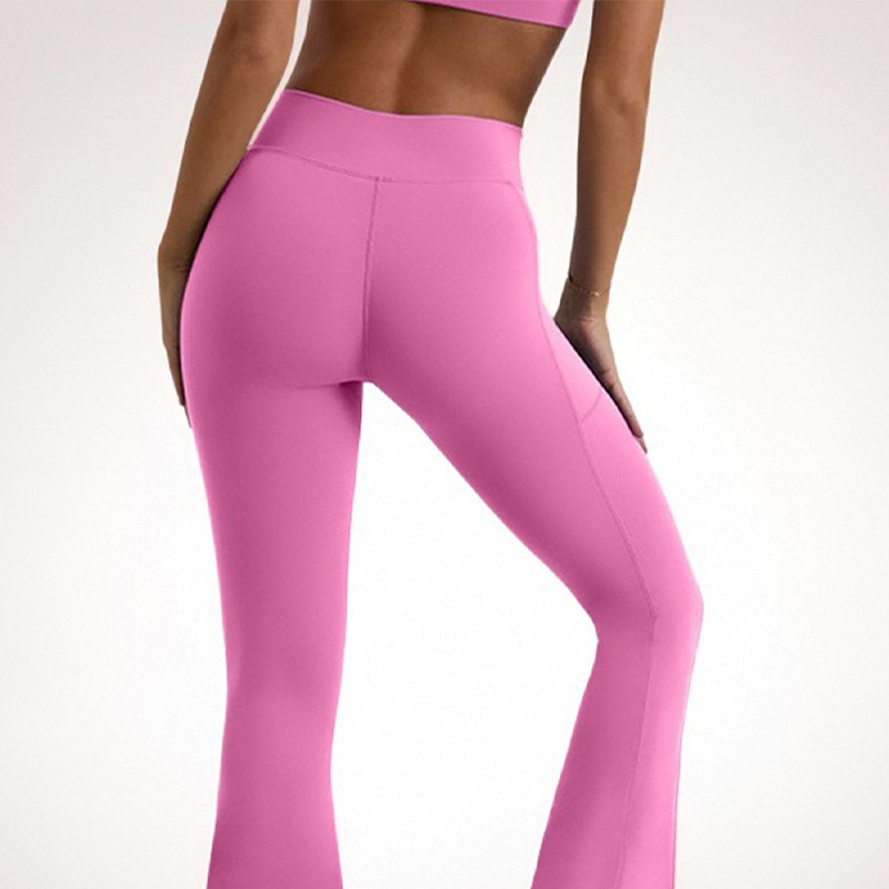 High-Waisted Womens Yoga Pant: Stretchy Micro-Flare Leggings with Ventilated Design