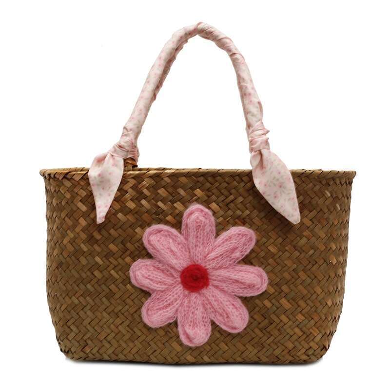 Handwoven 2025 New Straw Beach Vacation Tote Large Capacity Basket Bag for Women