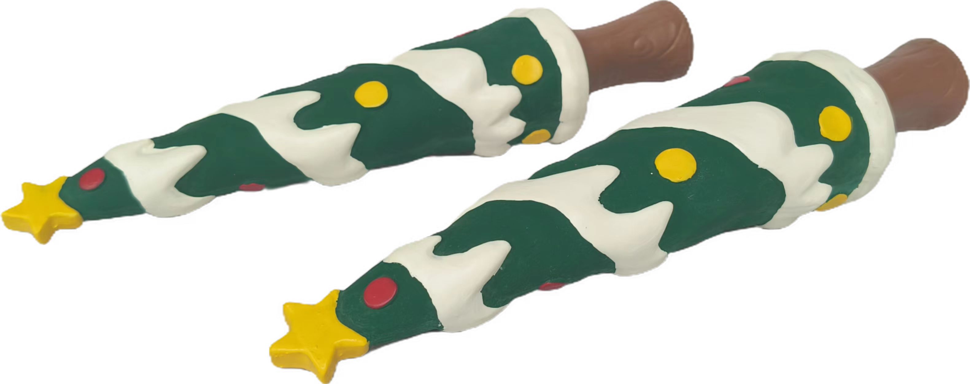 Durable Christmas-Themed Rubber Dog Toy for Pawsitive Fun