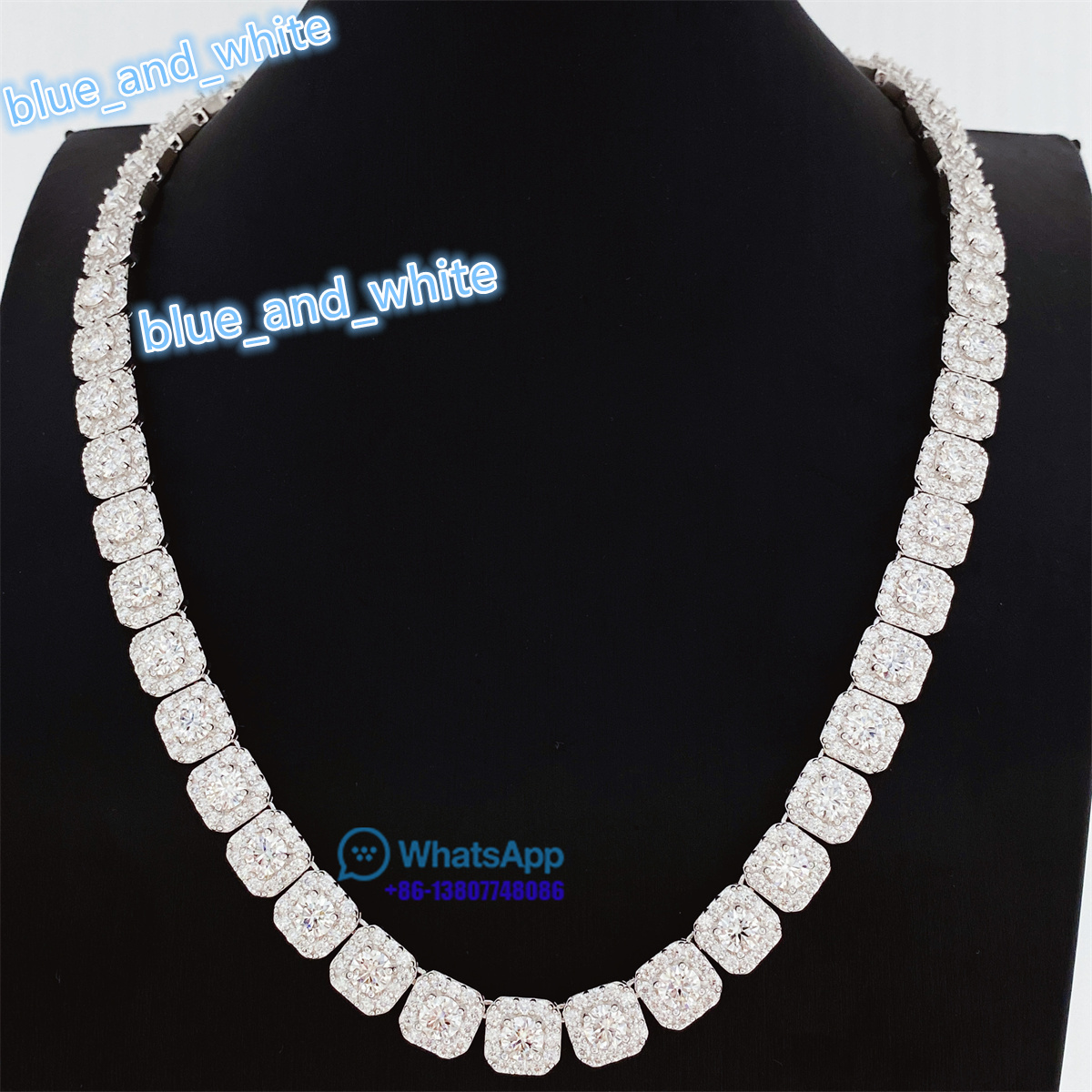 Hot Sale Pass Tester Hip Hop Cube Design Jewelry Necklace 10mm Moissanite Vvs Diamond Cuban Link Chain