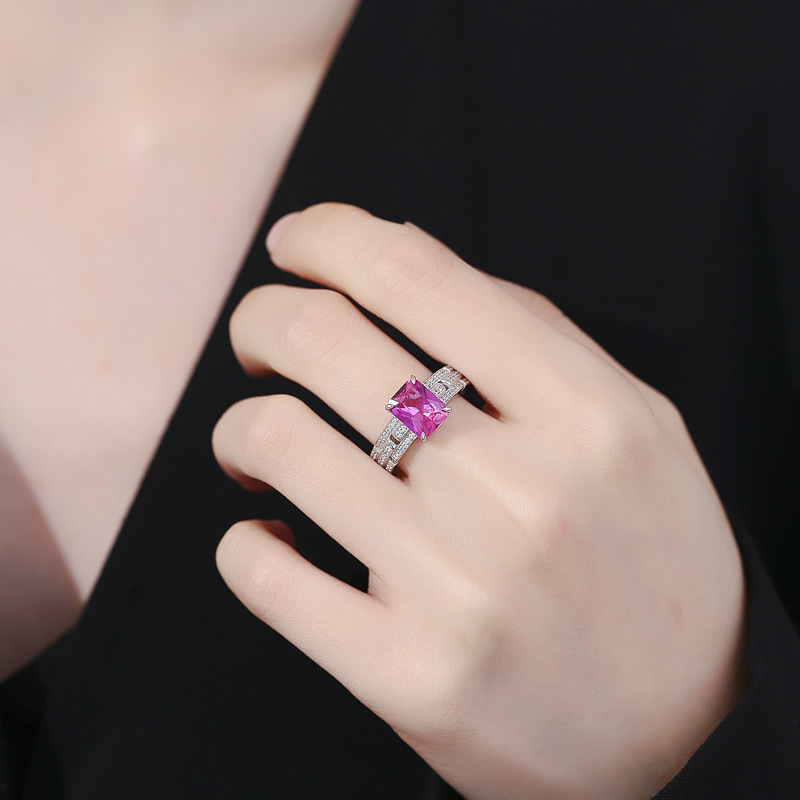 Trendy Multi-Tone Diamond Simulant Adornments: Vibrant Hued Semi-Precious Metal Band Ideal For Everyday Wear