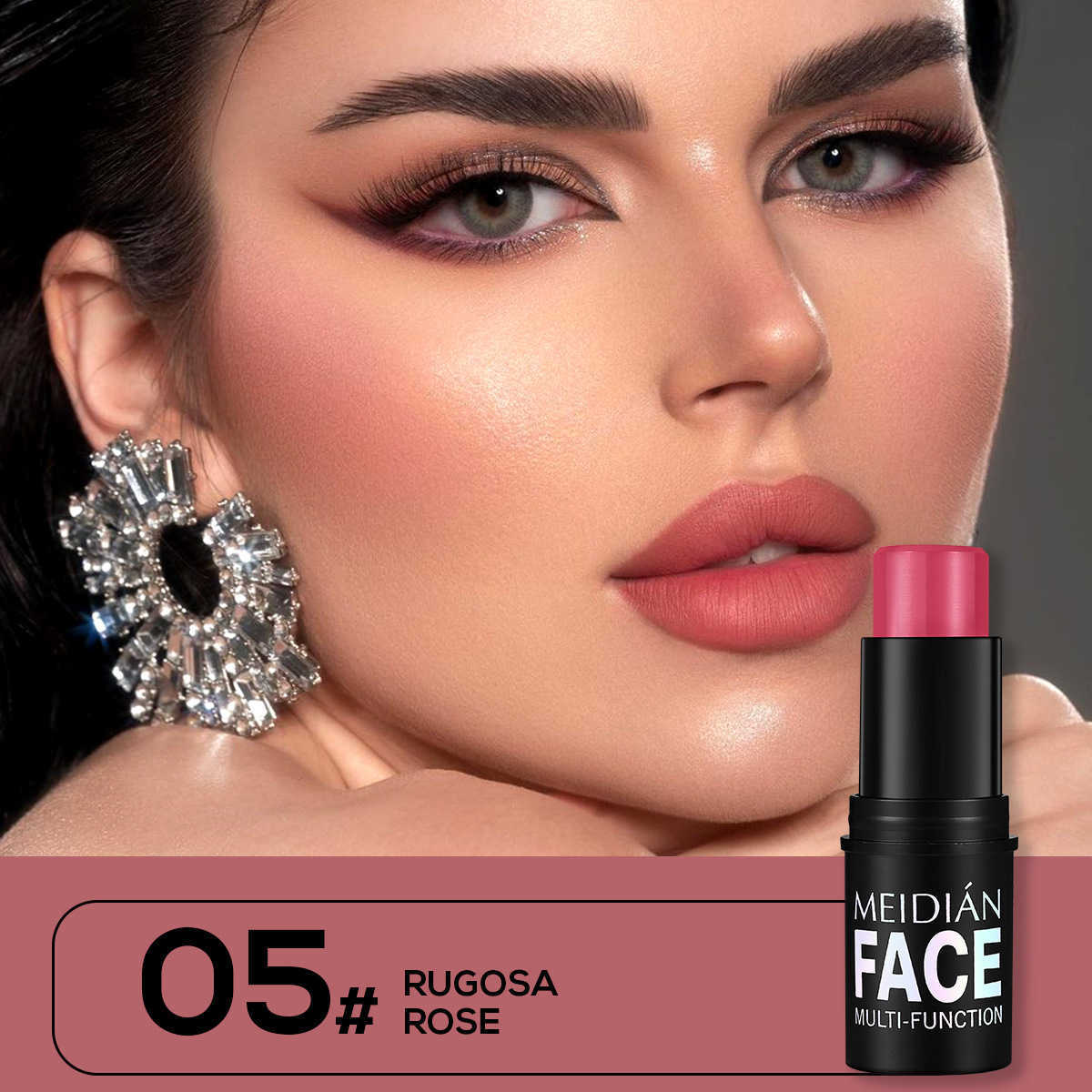 Meidian Cross-border Blush and Concealer Cream Makeup Concealer Natural Nude Highlighter Stick Hydrating Smooth Highlighter Stick