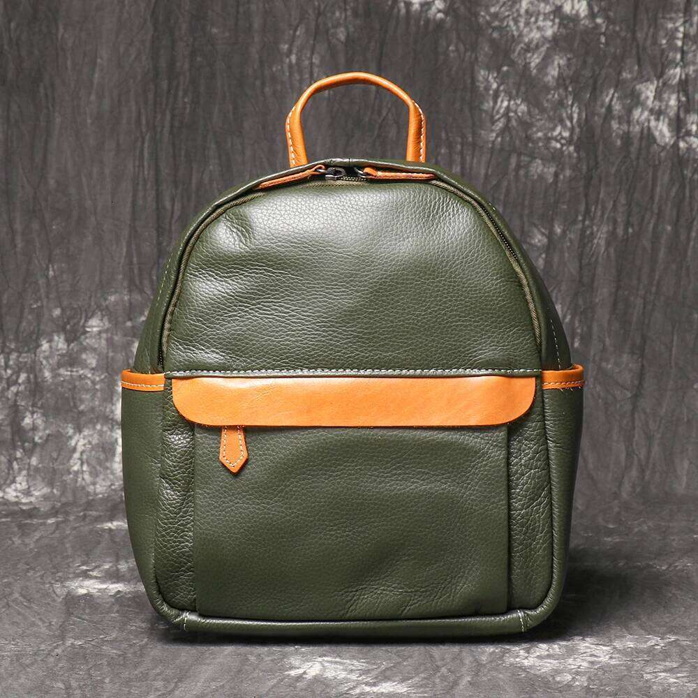 LUOKIR New Trendy Women's Versatile Fashion Leather Small Backpack Lightweight Casual Travel School Bag