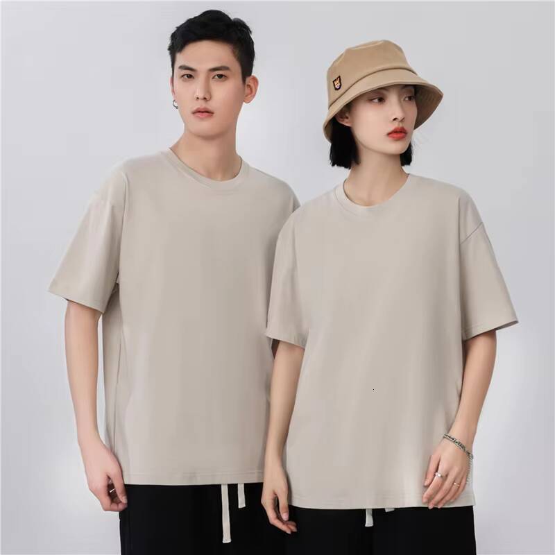 High-Quality 100% Cotton Your Brand 3D Puff Print Logo Unisex Short Sleeve Men's Plus Size T-Shirt