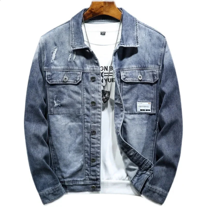 Spring Autumn Cowboy Cardigan Denim Harajuku Fashion Korean Style Clothes Casual Cowboy Loose Coat Motorcycle Jacket 250521