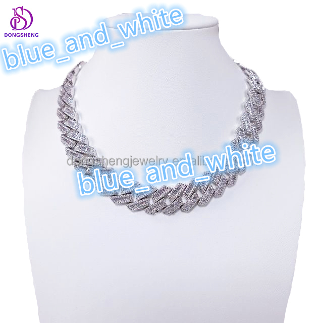 Custom Hip Hop Fine Jewelry Diamond Necklace 15mm 18mm Iced Out VVS Moissanite Cuban Link Chain Necklaces