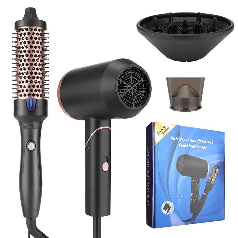 Electric Hair Dryer Foldable Straightening Brush Hot Comb Portable Blow Drier Hairstyles And Tools Drying Machine Hair CurlerXJ250528