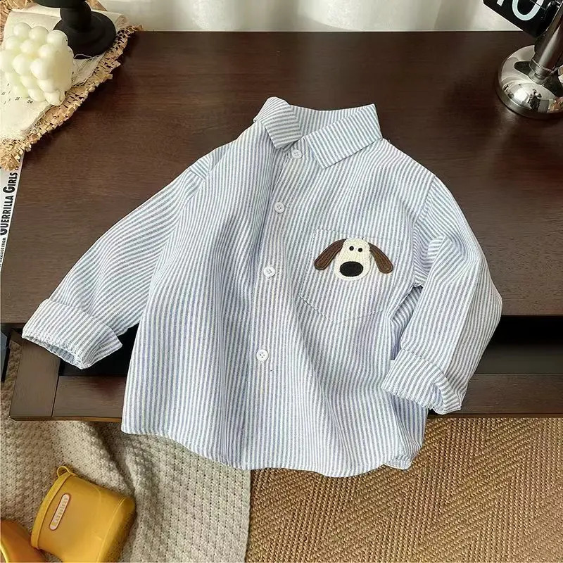 IENENS Kids Shirt Tops Clothes Child Spring Thin Shirts Toddler Infant Boy Long Sleeve Tees 1 2 3 4 Years Baby Shirt 250526