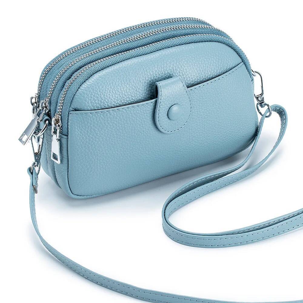 Genuine Leather Shoulder Small Messenger Handbag For Women Crossbody Bag Daily Commuter Wallet Handbag Tote Bags