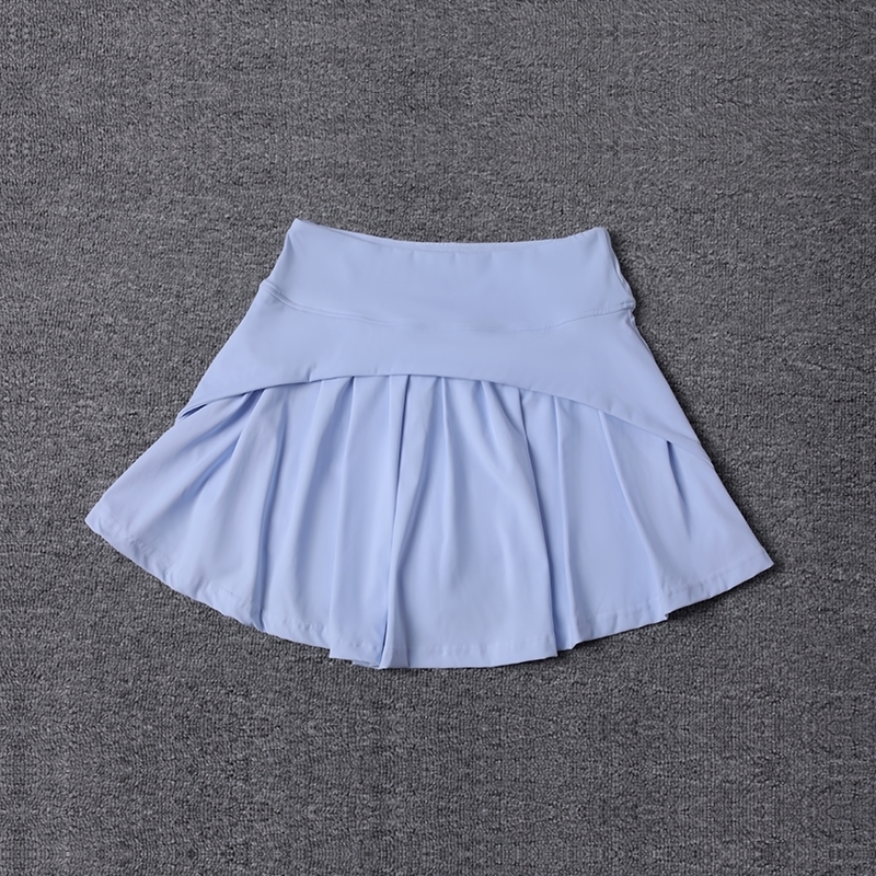 Summer Anti Pleated Skirt Womens Ice Sports Short High Waist Elastic Large Aline Half skirt 250514