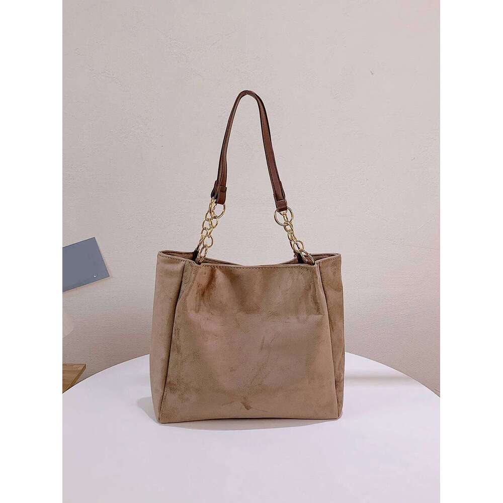 Large-Volume Suede Stylish Commuter Tote For Ladies With One Shoulder Bag