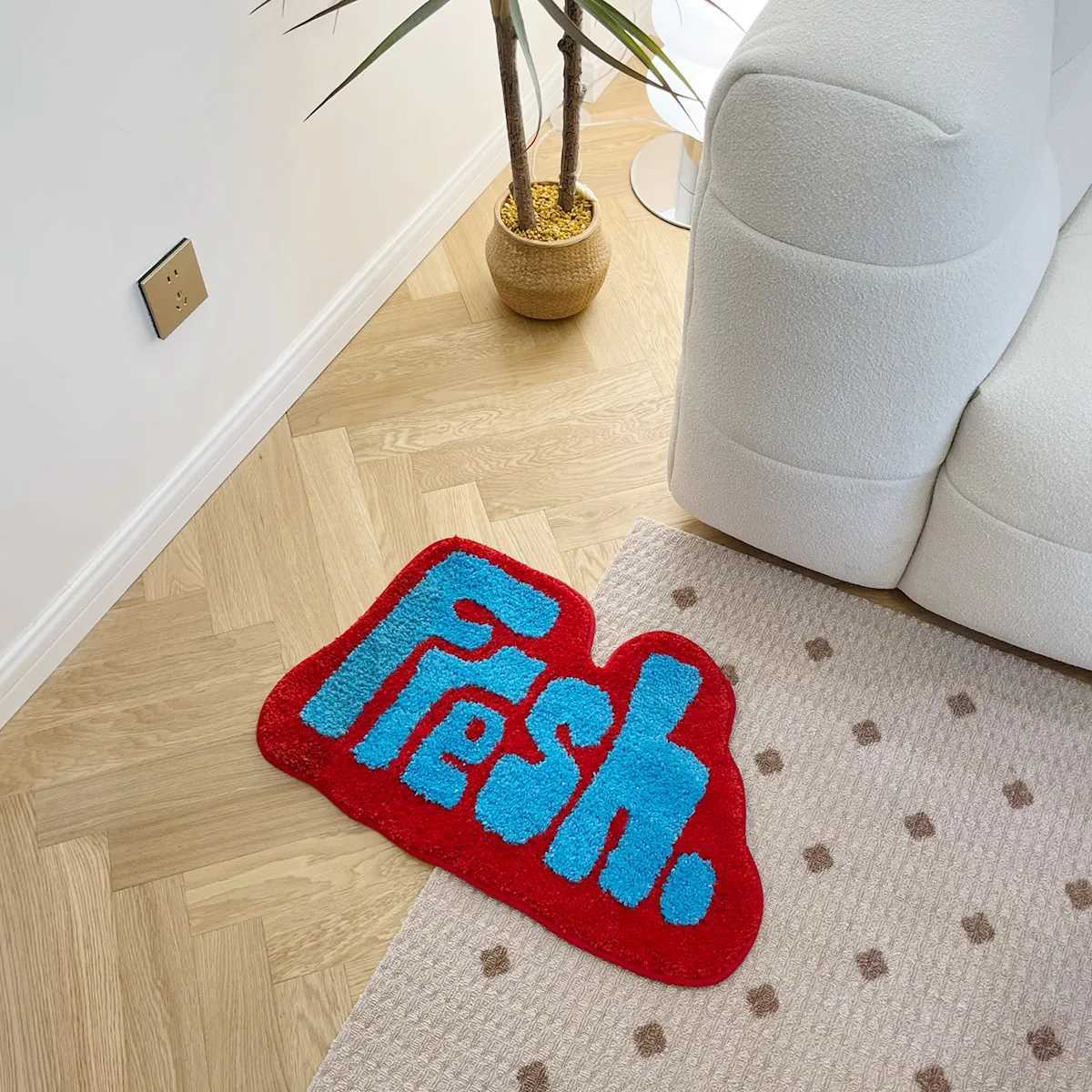 Fresh Tufted Carpet Bedroom Thickened Tufted Rug Design Sense Trendy Modern Fashion IG Decorative Cloakroom Living Room Rug R250528