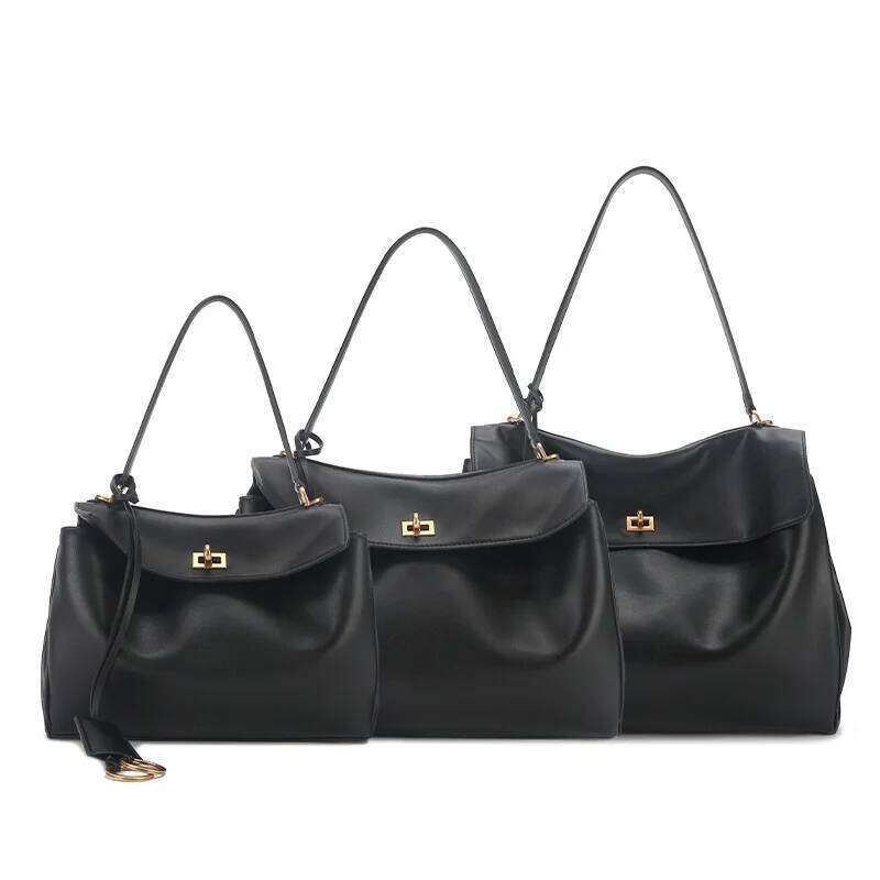 2025 Brand Rodeo New Spring Genuine Leather Handbags Fashion Gold Buckle Totes Women Shoulder Bags