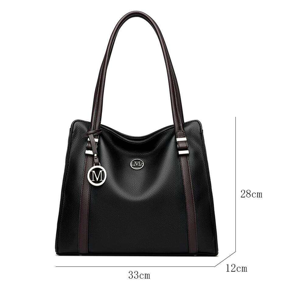 Soft Leather Handbags Women Designer Shoulder Ladies Large Capacity Top-Handle Bags Shopping Tote Bag Sac A Main
