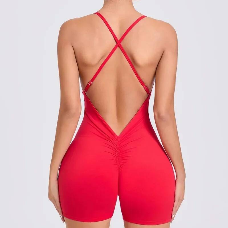 Cloud Rise Yoga SEXY Sports Jumpsuit Women Gym Fiess Playsuit Training Rompers Female Workout Bodysuits Lady Backless Overalls