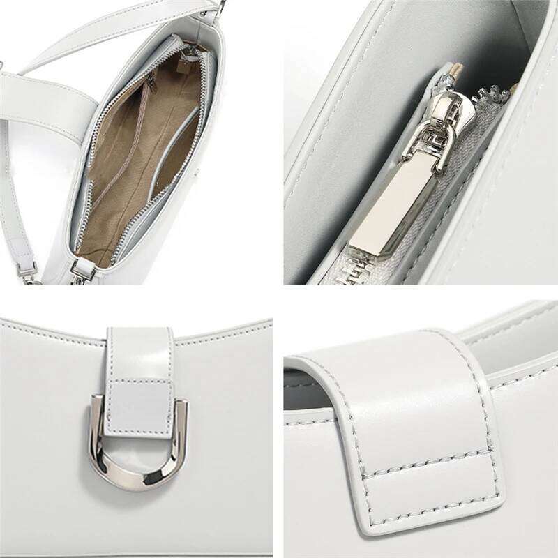 Toptrends Cowhide Genuine Leather Underarm Shoulder Bags For Women 2025 Designer Crossbody Purses Chain Ladies Handbags