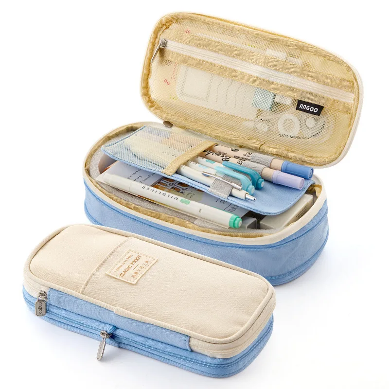 Kawaii Pencil Cases Large Capacity Pencil Bag Pouch Holder Box for Girls Office Student Stationery Organizer School Supplies