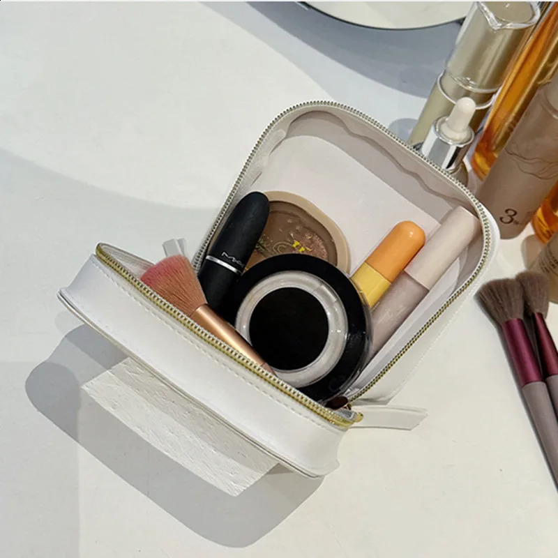 Small Cosmetic Bag Mini Makeup for Purse Square Zipper Waterproof Toiletry Cute Clear Pouch Travel Organizer Case Clutch 250528
