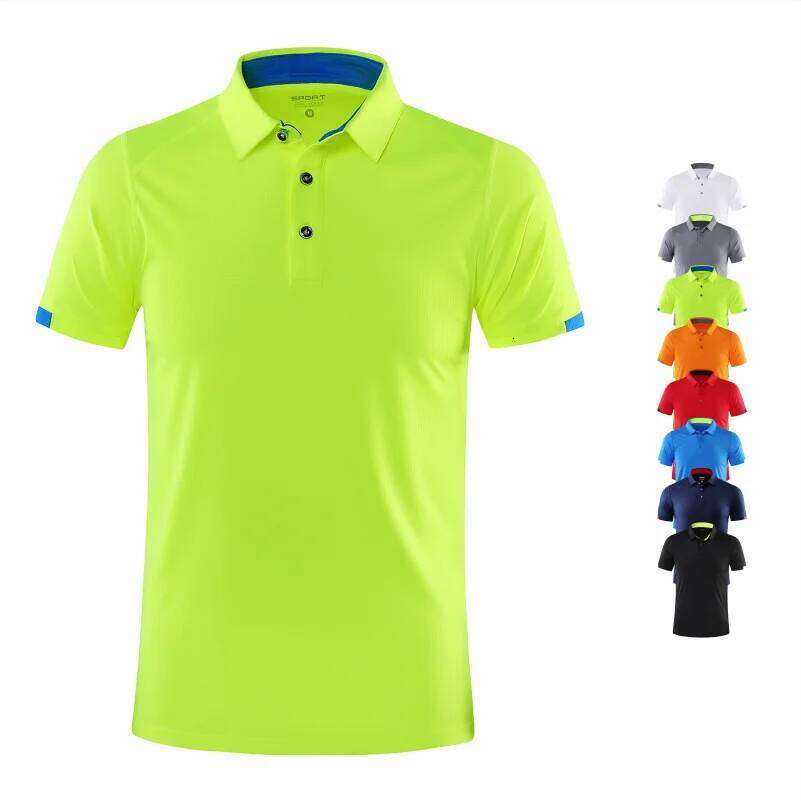 Quick-Dry Sleeve Polo, Golf Company Group Brand, Breathable Collar, Sports, Short Sleeve, 8 Colors, Large