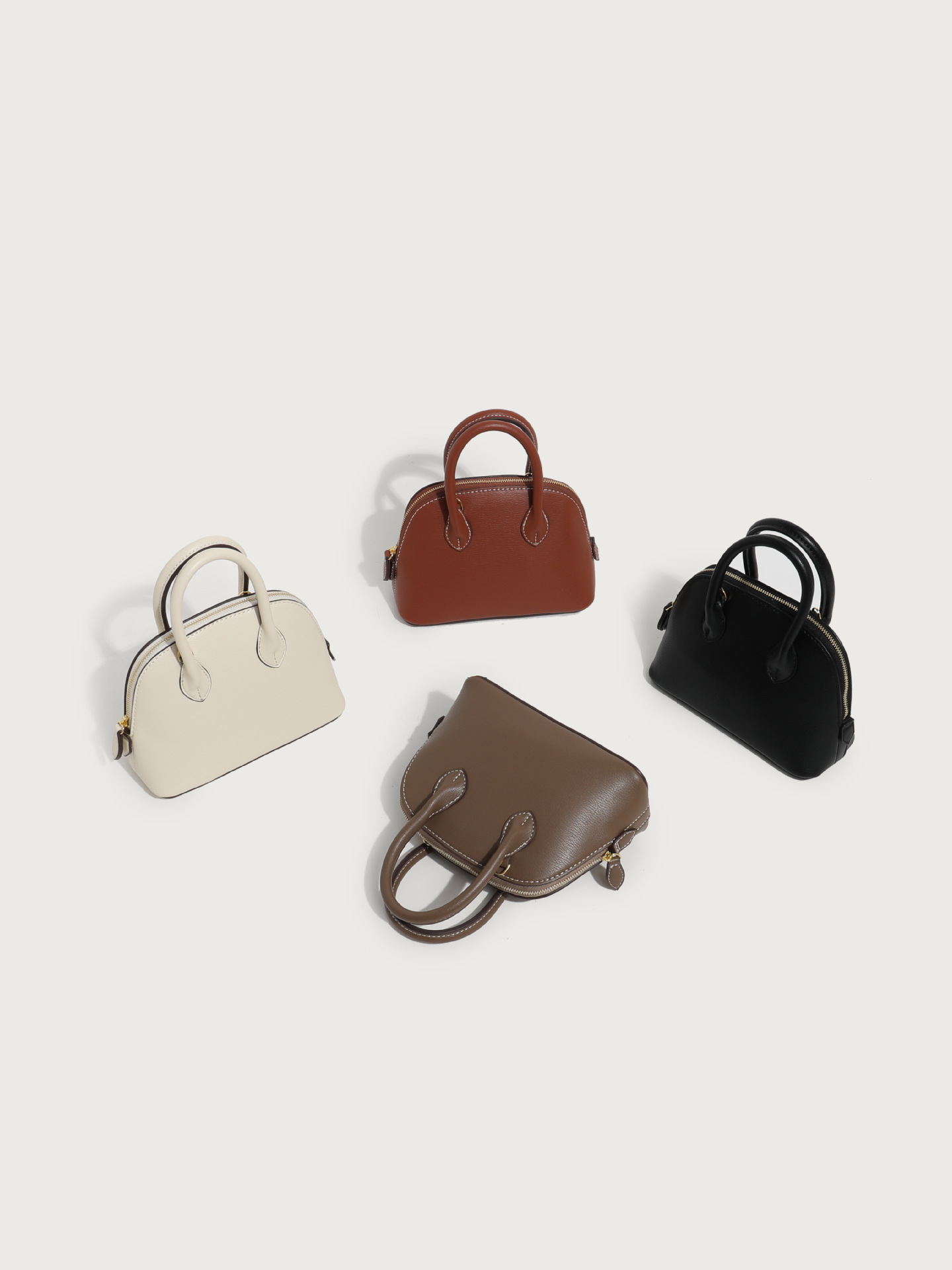 2025 Crossbody Designer Fall and Winter New Shell Bag Handbags Large Capacity Shopping Tote Real Leather Top Handle Bag