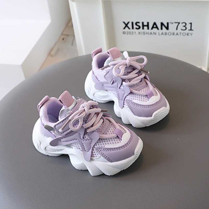 2024 Childrens Sneakers Boy Mesh Breathable Kids Casual School Running Fashion Spring Non-slip Toddler Girls Sports Shoes H260130