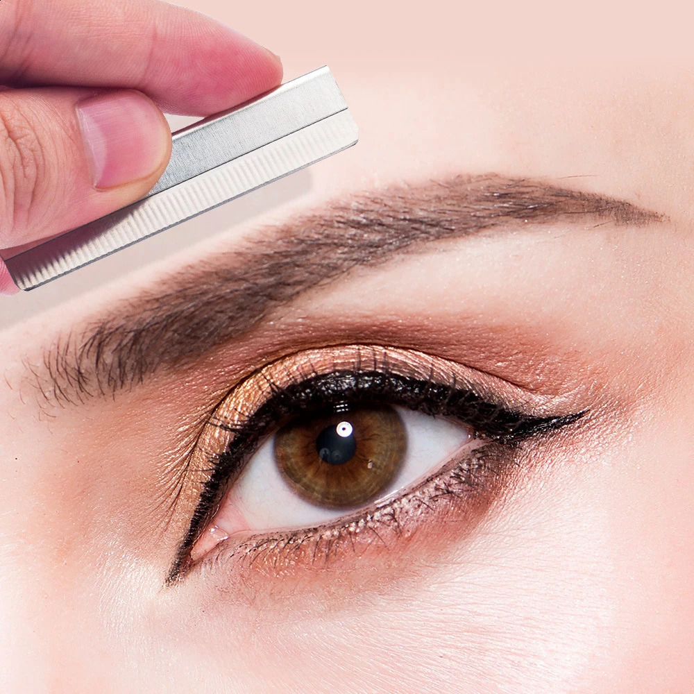 Professional Makeup Artist Eyebrow Trimmer Carbon Steel Disposable Razor Blades Brow Shaping Tool 250516