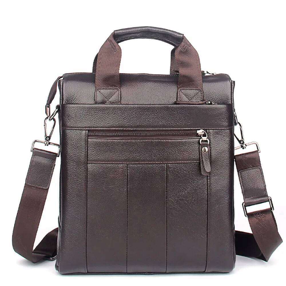 Men Handbag Cross Body Messenger Shoulder Bag Genuine Leather Business Fashion Real Cowhide Male Briefcase Tote Top Handle Bags