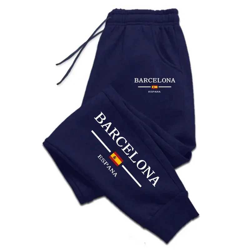 Four Season Casual Sports Trousers High Grade Male Football Long Pants 2025 Hot Sale Barcelona Printed Sweatpants for MenC250529