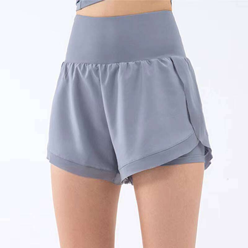DHessentials Summer Loose Lightweight Quick Dry Side Pockets Undershorts 2-in-1 Jogging Gym Shorts for Women