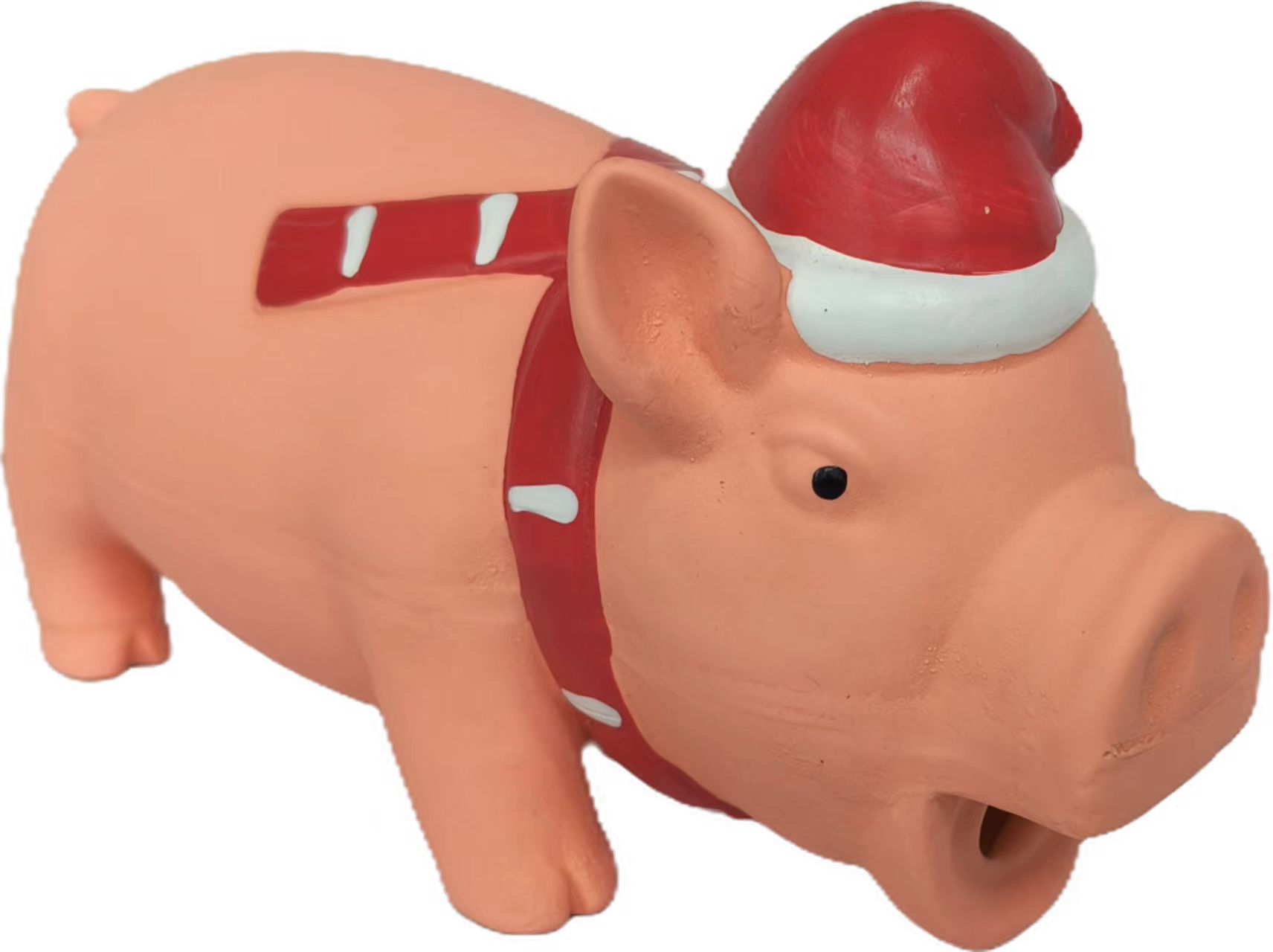 Rubber Christmas Pig Chewy Toy Natural Latex with Chewable Texture - Perfect for Dogs as Christmas Gift 3pcs/Pack