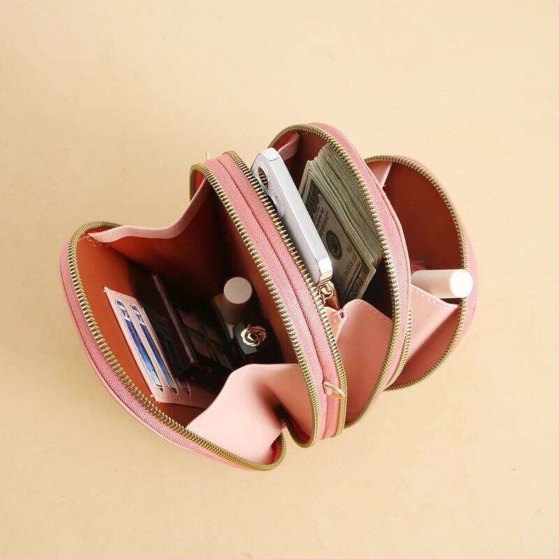 Women's Compact Crossbody Cell Phone With Credit Card Holder Mini Shoulder Wallet Fashion Small Bag