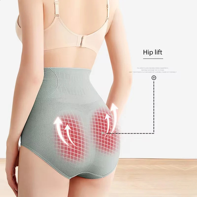 FINETOO Women High Waist Shaping Panties Breathable Body Shaper Slimming Tummy Underwear Butt Lifter Control Shaperwear 250526