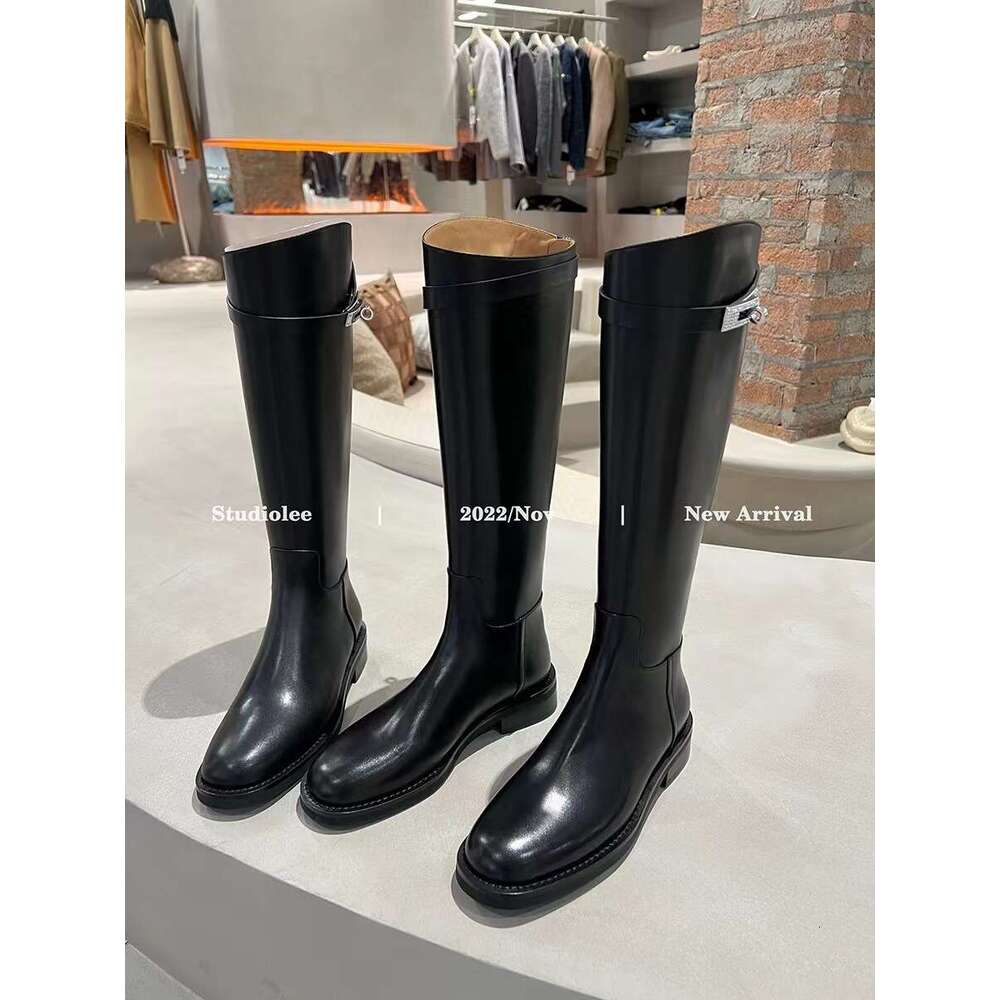 Grape Mom Style Mid-Calf for Women 2023 New Autumn Winter Thick Heel High Riding Boots