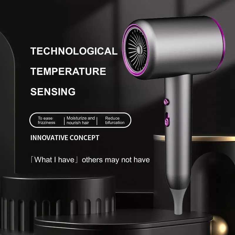 2000W Hair Dryer Negative Ion Protection Cold Hot Wind Speed Adjustable Multi-gear Drying Blow Barrel for Salon And Home UseXJ250528