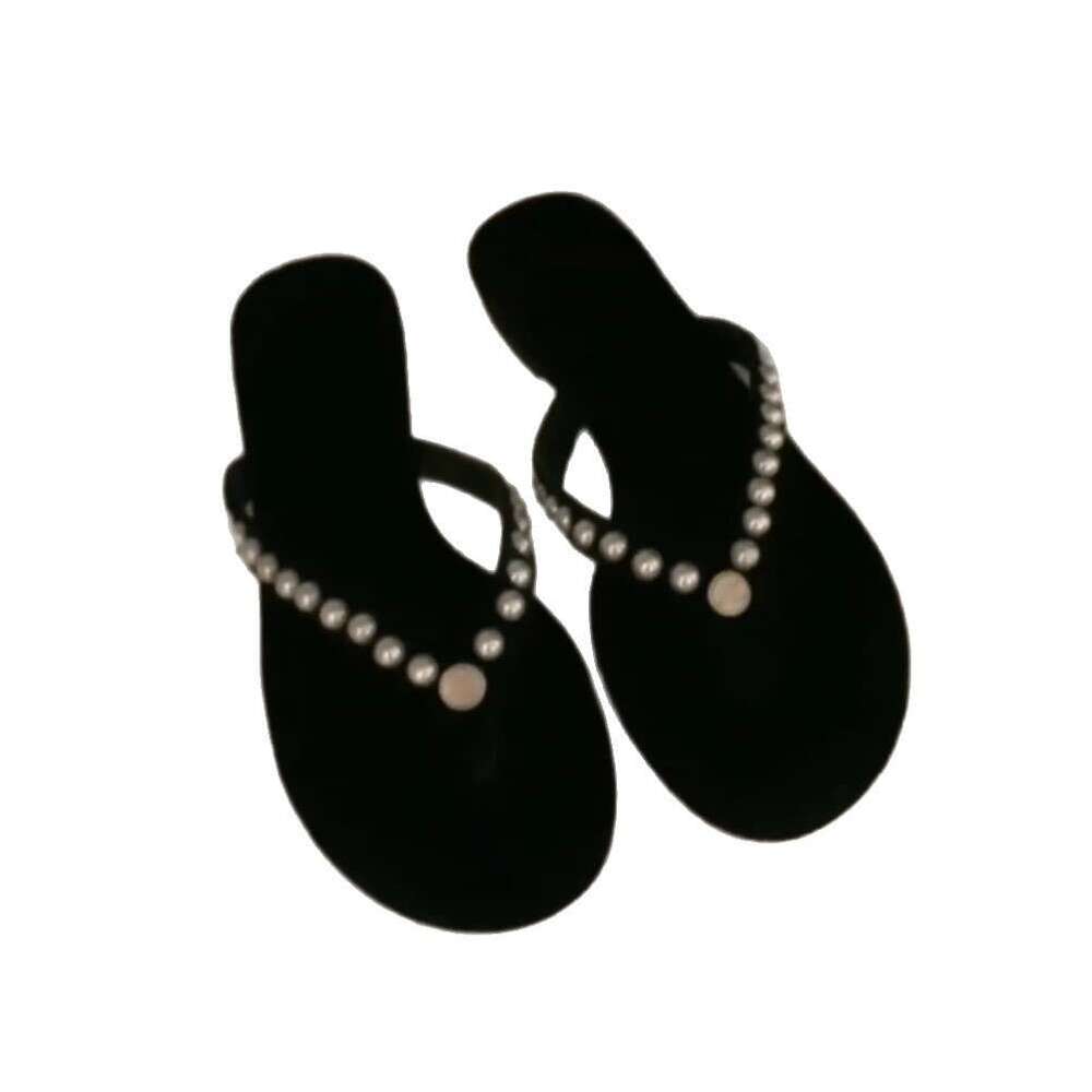 Sheepskin Version ~ Korean Pearl Toe Post Sandals for Women Outdoor 2025 New Summer Vacation Fashion Cool Slippers