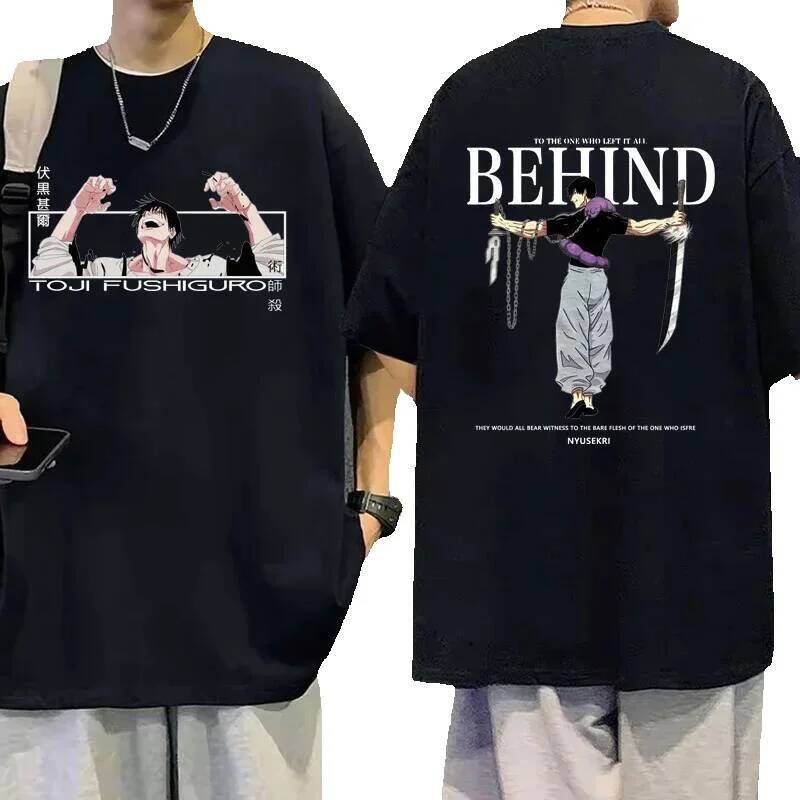 Anime Spell Return Battle Toji Fushiguro Print for Men and Women, Loose Casual Haruku T-Shirt, Streetwear, Short Sleeve T-Shirt