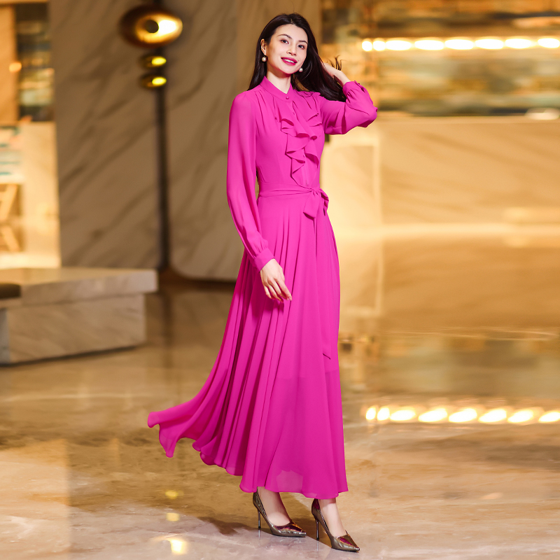 Summer Fashion: Elegant High Waisted Full Length Maxi Skirt Dress with Prints