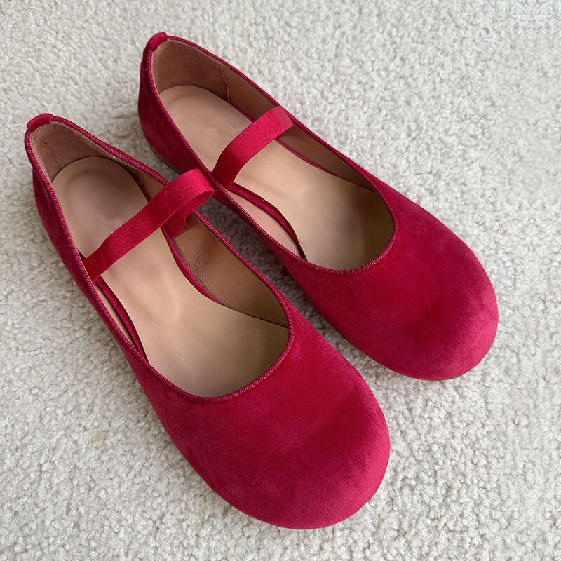 Genuine Leather Round Toe Leopard Print Shallow Mouth Mary Jane Shoes for Women Summer Autumn Ballet Flats