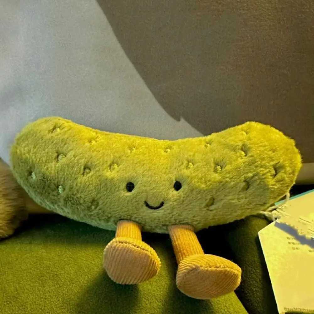 Soft Plush Pickled Cucumber Toys Kawaii Dolls Childrens Room Decoration Cushions Pillows Gifts Z250529