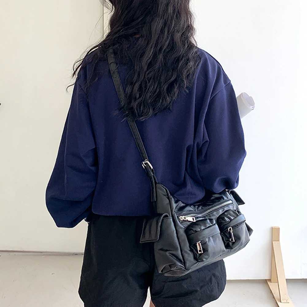 Wen Shoder Bag Large Capacity Leather Tote Handbag MtiPocket Purse Crossbody Hobo Bag Girl Stylish Purse D251017