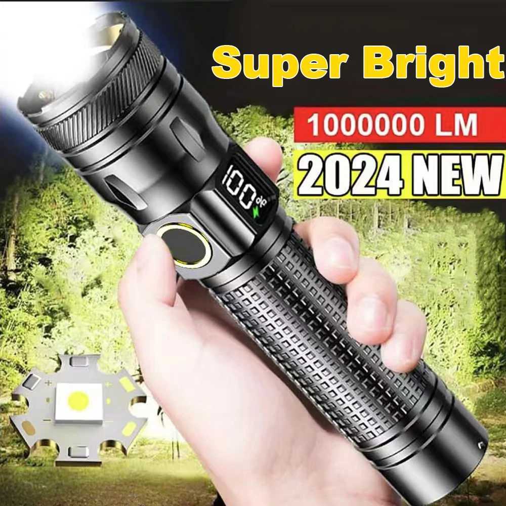 Aluminum Alloy LED Flashlight High Power Rechargeable Tactical Telescopic Zoom Torch Flash Light Outdoor Camping Lantern XJ250529