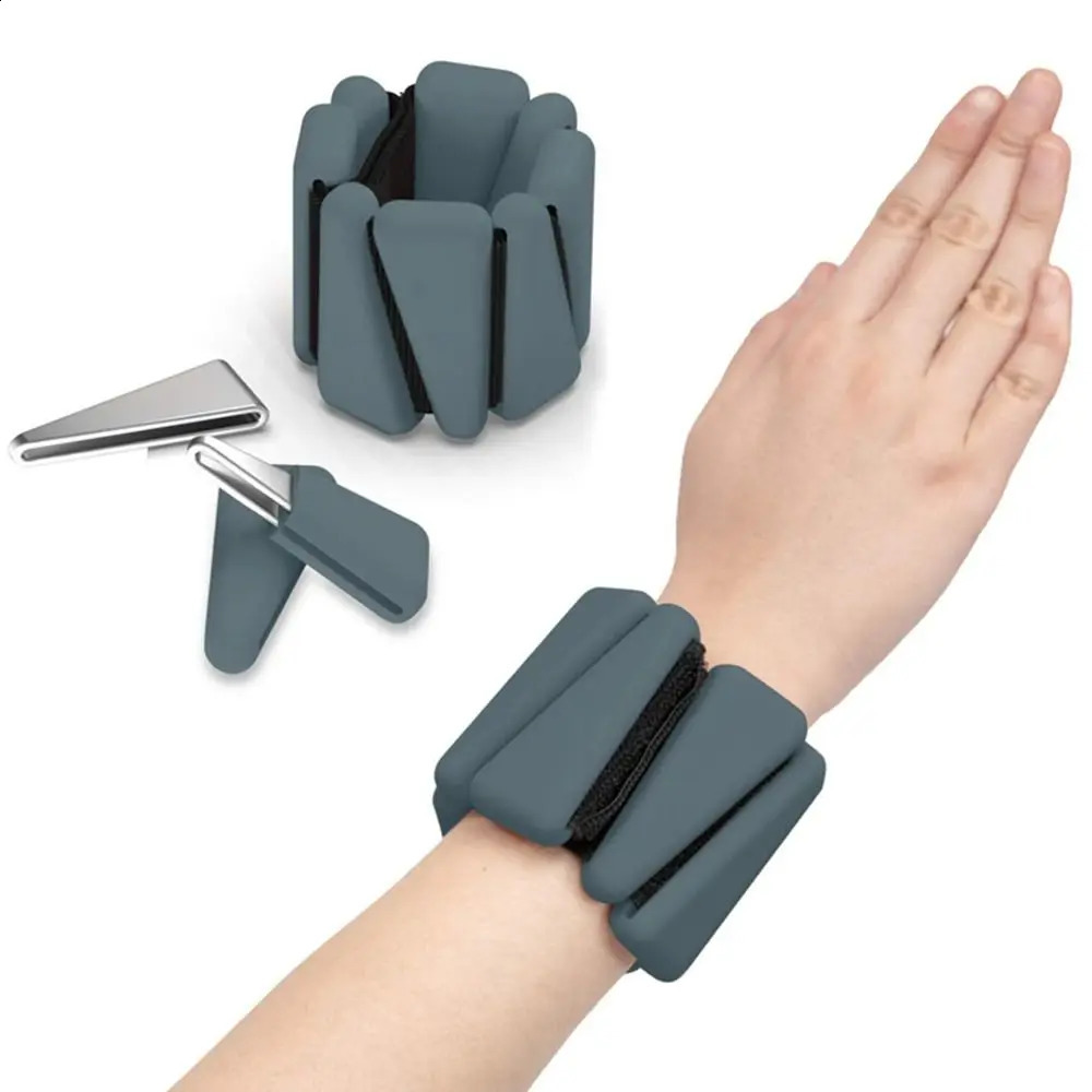 Adjustable Wrist Weight Bracelet Silicone Yoga Weighted Wrist Strap Sweat-proof Skin Friendly Weight-bearing Fitness Equipment 250528