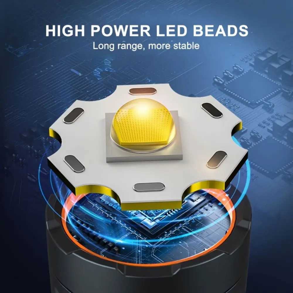 Multi-function Solar LED Flashlight Lantern Outdoor Long Range Torch Emergency Power Bank LED Solar Flashlight XJ250529