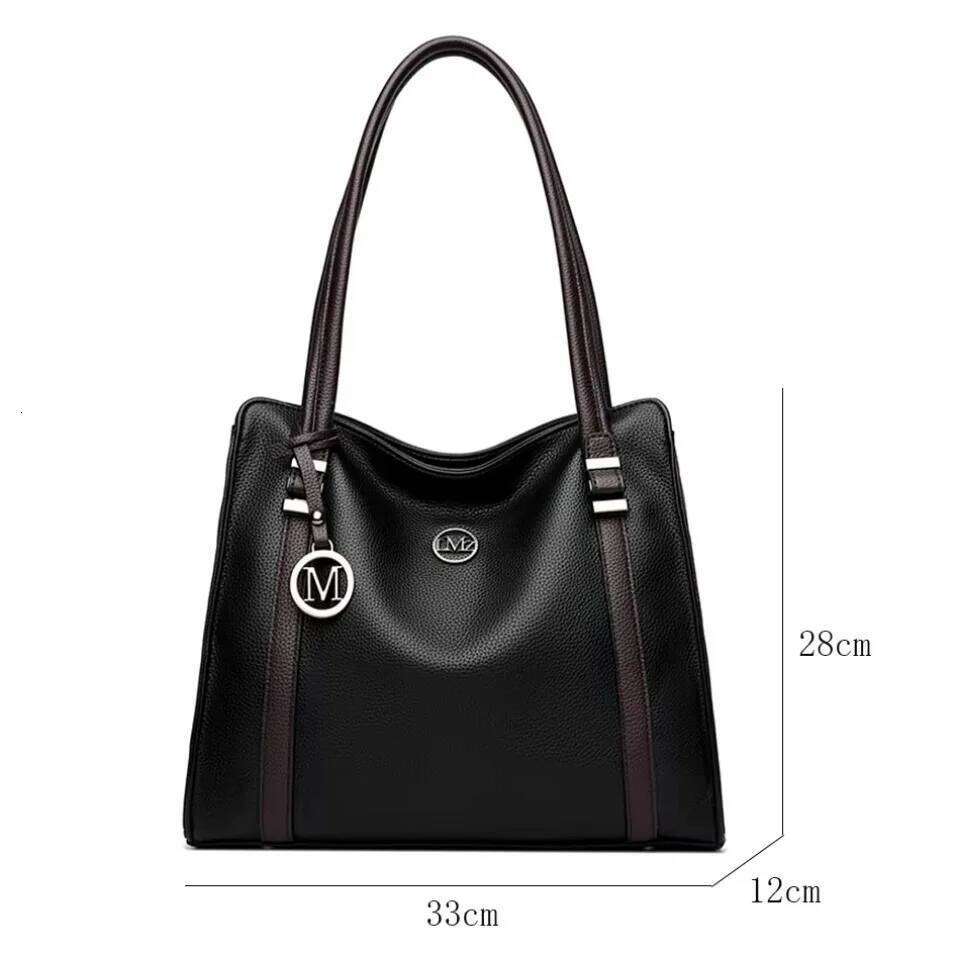 Soft Leather Handbags Women Designer Shoulder Sac Ladies Large Capacity Top-Handle Bags Shopping Casual Tote Bag