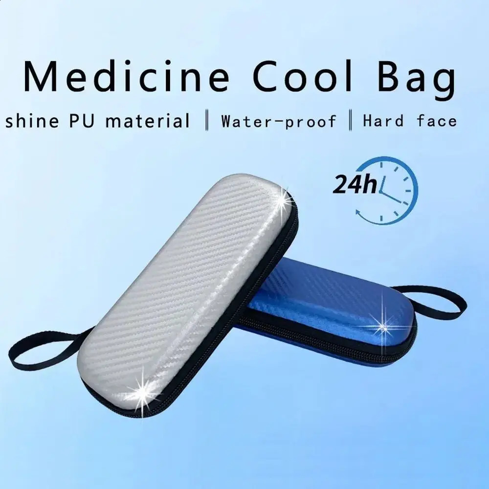 Simple PU Insulin Cooling Bag Waterproof Thermal Insulated Cooler Medicine Travel for Diabetics 250528