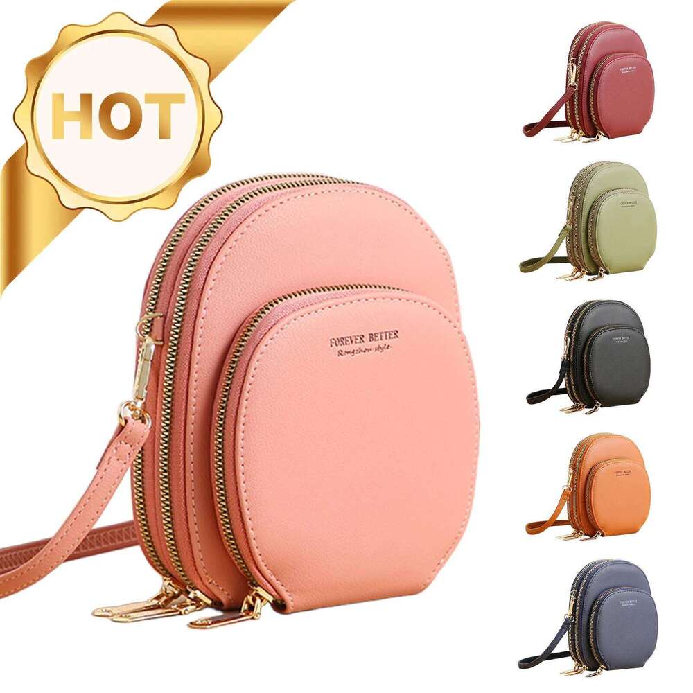 Women's Compact Crossbody Cell Phone With Credit Card Holder Mini Shoulder Wallet Fashion Small Bag