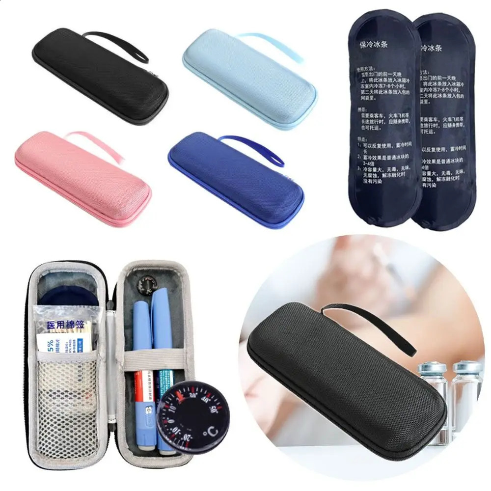 Waterproof Insulin Cooling Bag Portable EVA Thermal Insulated Cooler with Gel Pen for Diabetics 250528