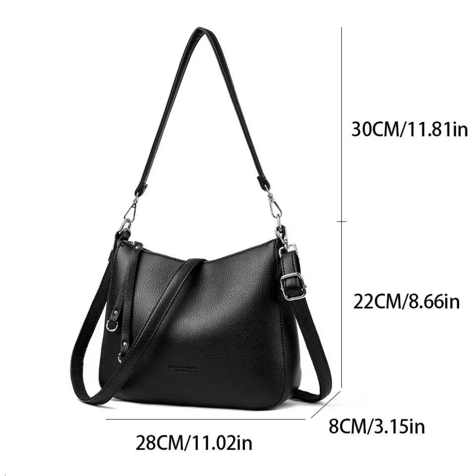 Genuine Brand Women's Soft Leather Shoulder Designer Crossbody Bags Ladies Casual Tote Bag Messenger Commuting Sac