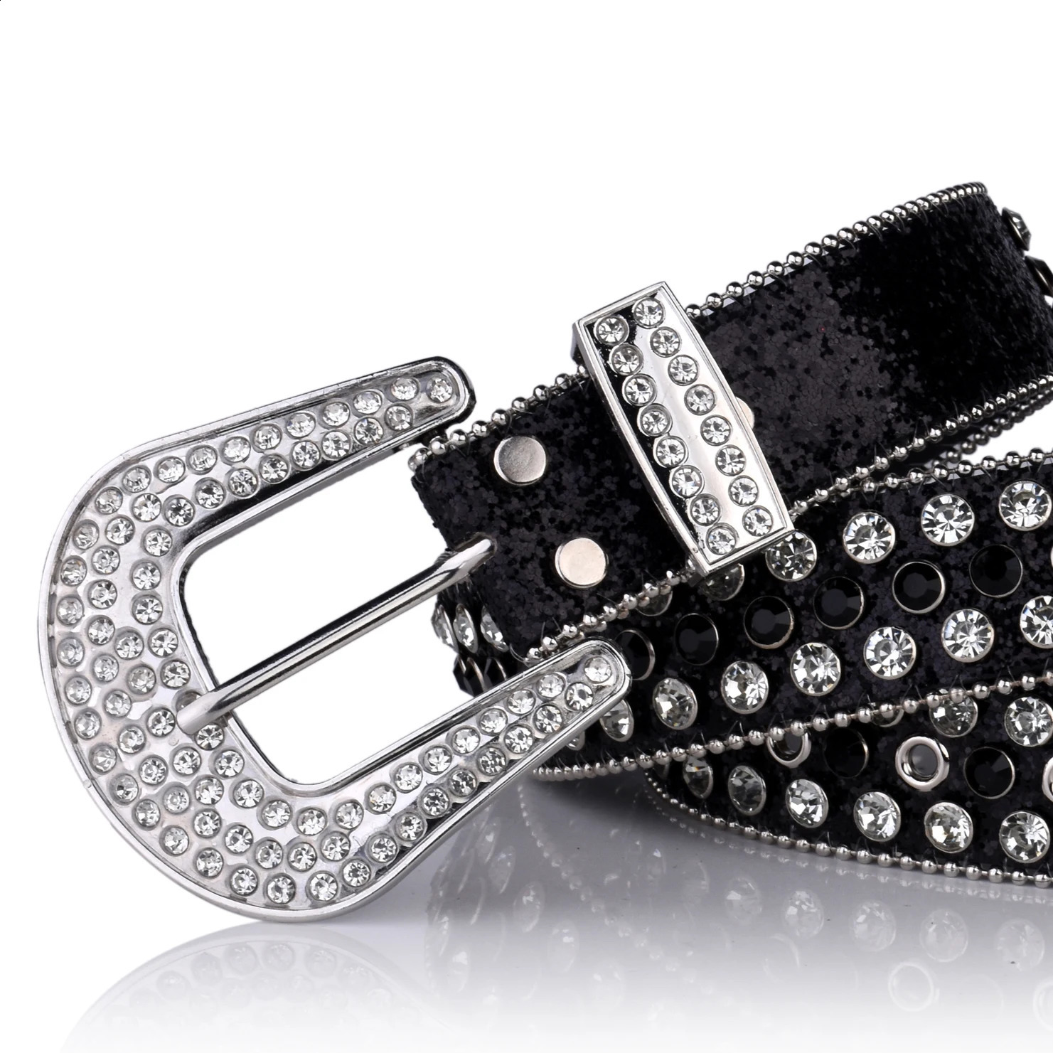 Studded Rhinestone Belts Women Fashion Belt Shiny Pu Leather Belt Wedding Party Belt Couple Valentines Gifts For Girlfriends 250521